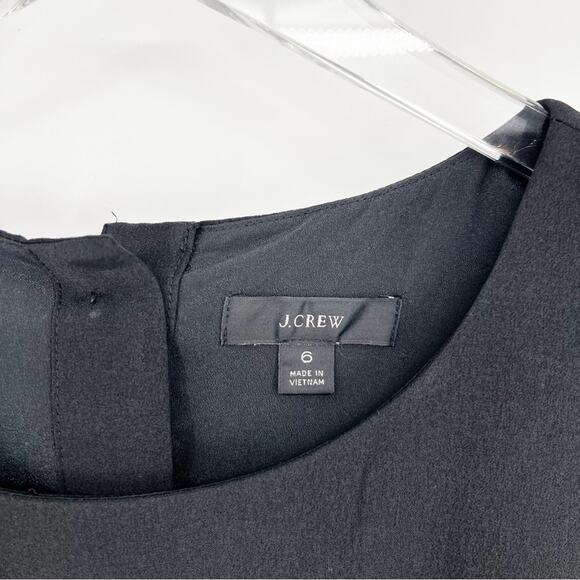 J.Crew Button Back Slit Leg Midi Dress 6 Black - Picture 6 of 7